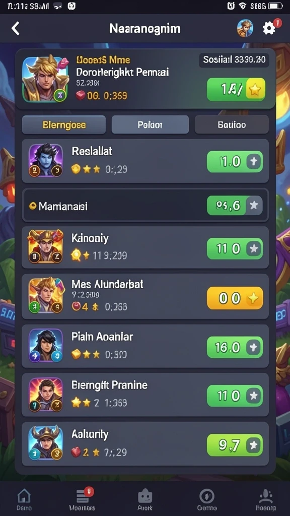 Kompetisi seru dengan pemain lain secara online.