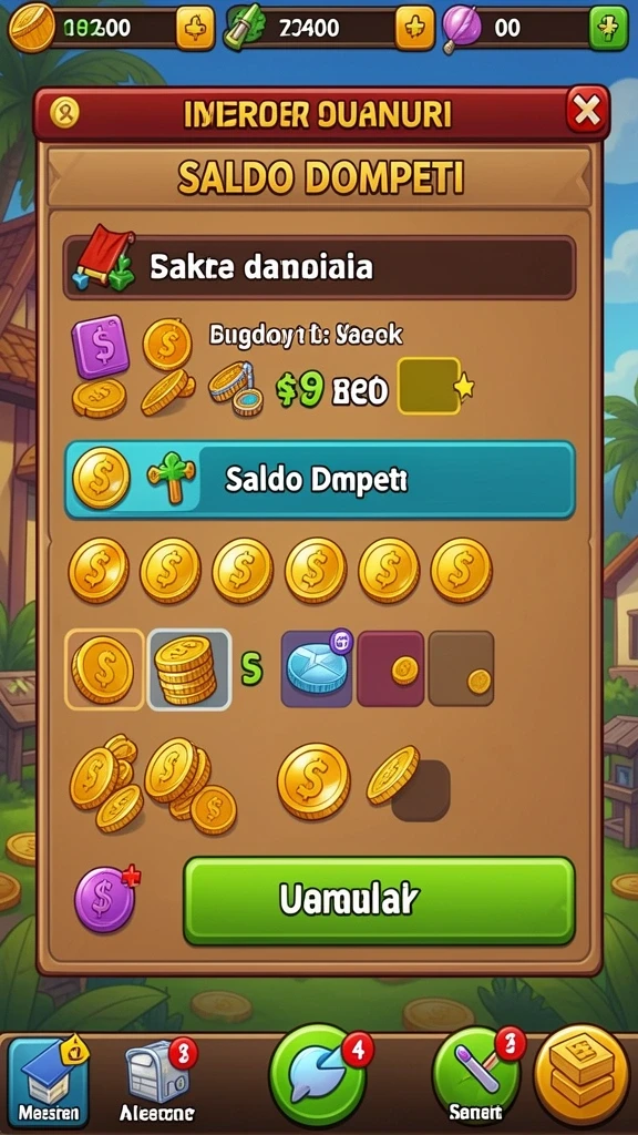 Tampilan level pertama BENGKEL69 yang penuh warna.