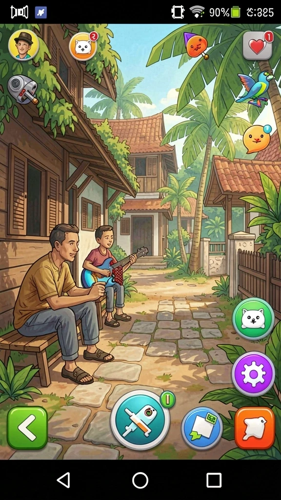 Momen seru saat bermain Rummy dengan teman.