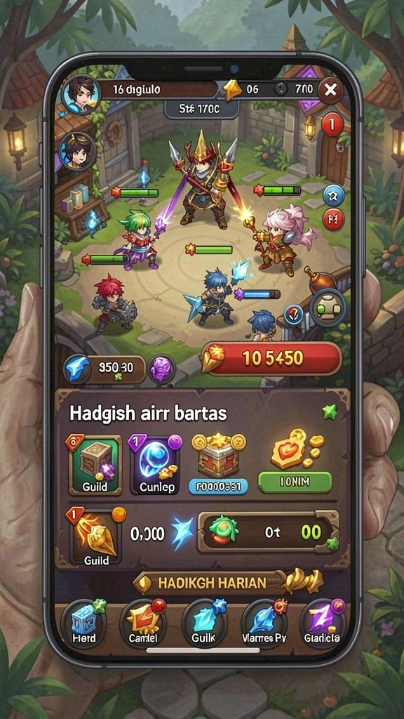 Tangkapan layar menunjukkan leaderboard pemain.