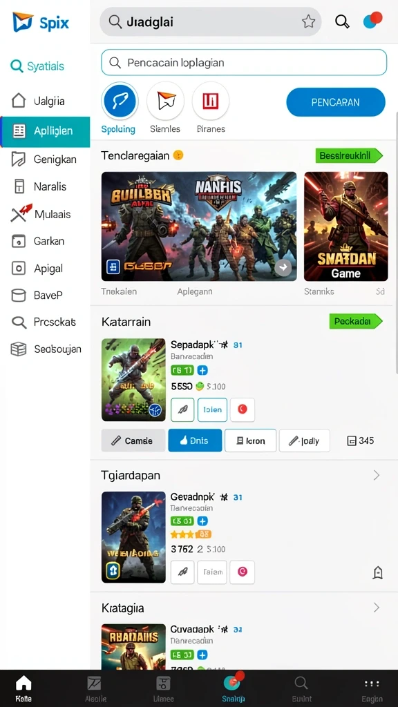 Tampilan antarmuka pengguna yang menarik.