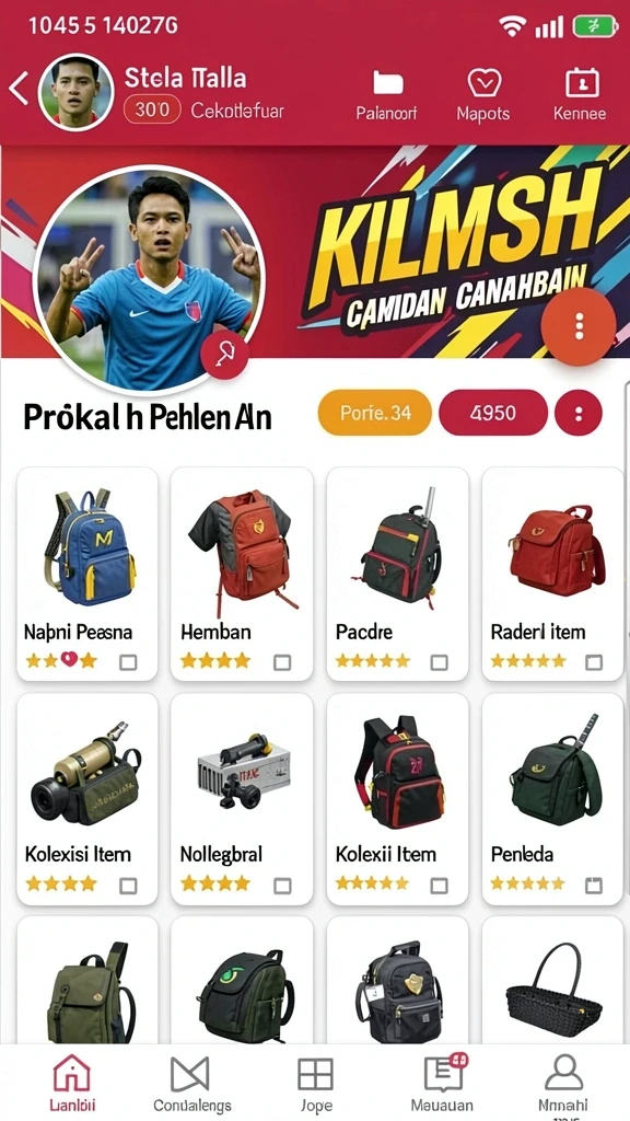 Tampilan grafis yang menarik dan berwarna.