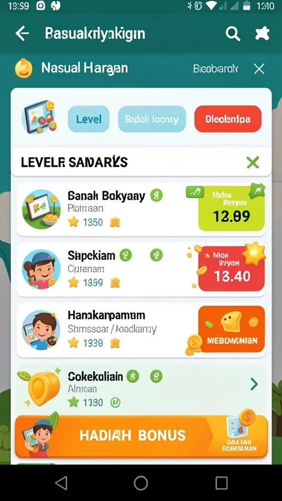 Pengalaman bermain yang seru dan adiktif.